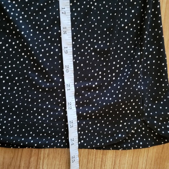 J JIll Wearever Top Shirt Womens Large Black White Swiss Dot Stretchy Everyday - Picture 10 of 12